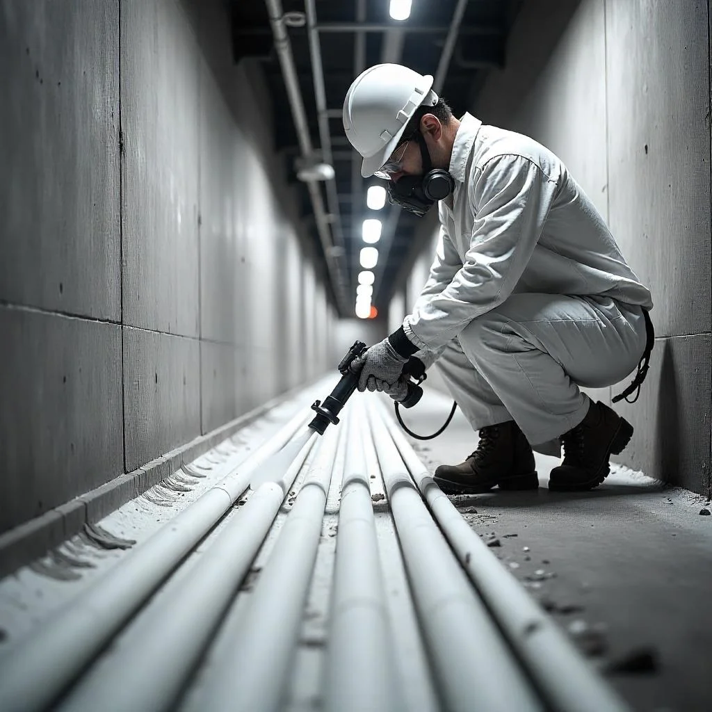 Industrial cable tray systems protected with fire retardant paint